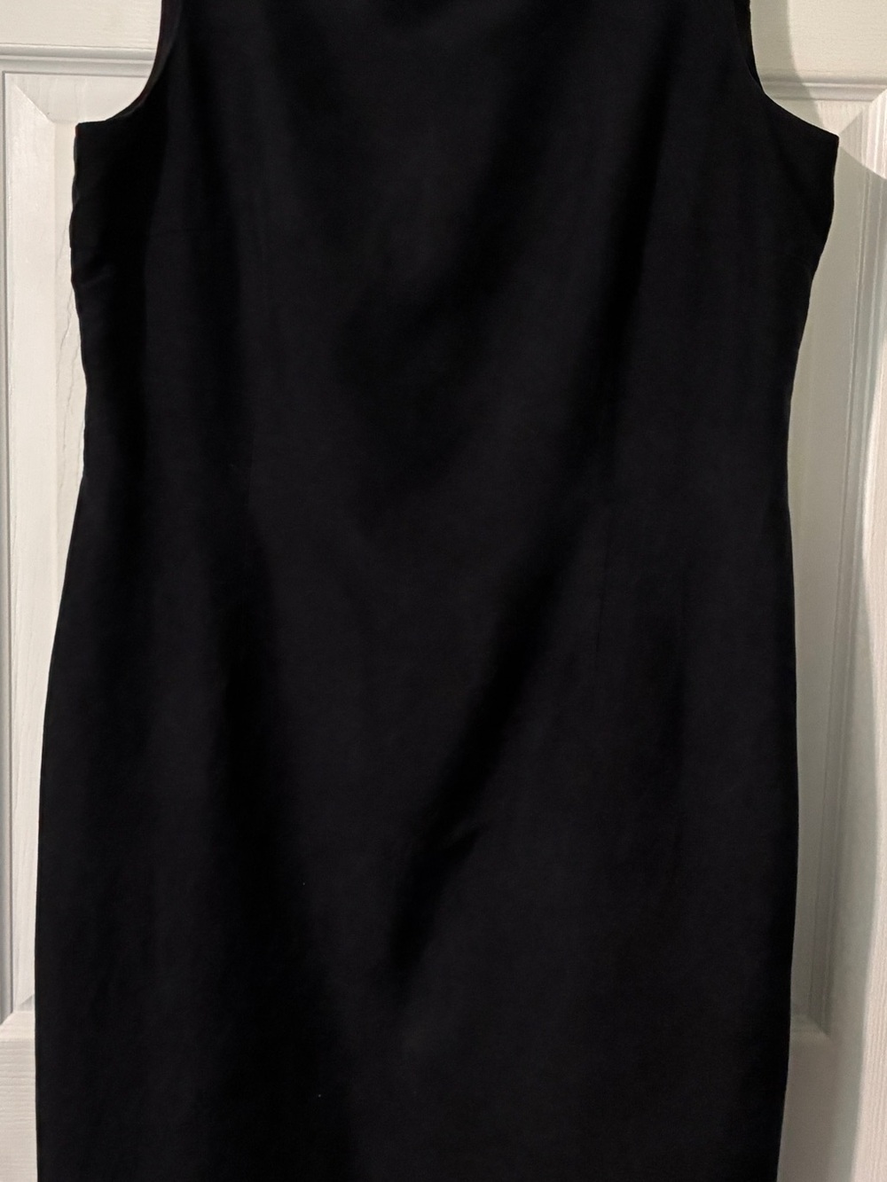 Talbots Black Sleeveless Midi Sheath Dress